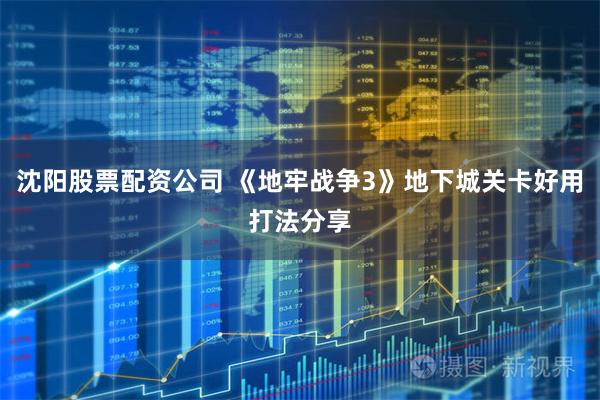 沈阳股票配资公司 《地牢战争3》地下城关卡好用打法分享